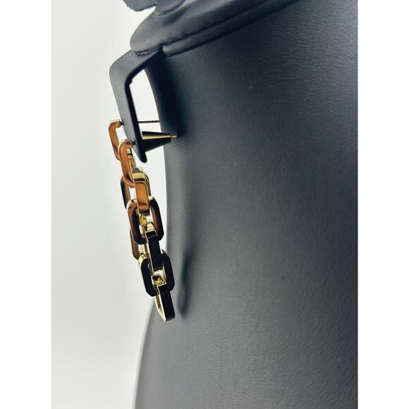 Eddie Borgo Supra Chain Link Gold Earrings Retail $195 NWT - Picture 3 of 4